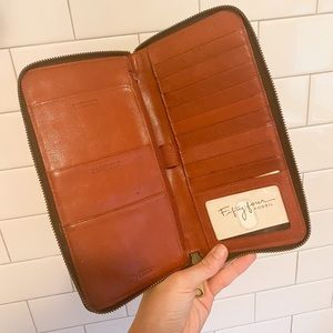 Fossil Leather Passport/Air Ticket Wallet Clutch